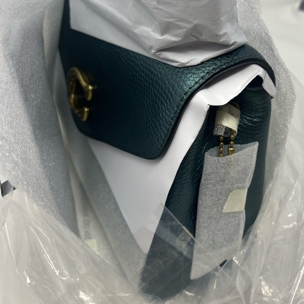 NWT Coach Tammie Shoulder Bag - Metallic Blue - Picture 7 of 9